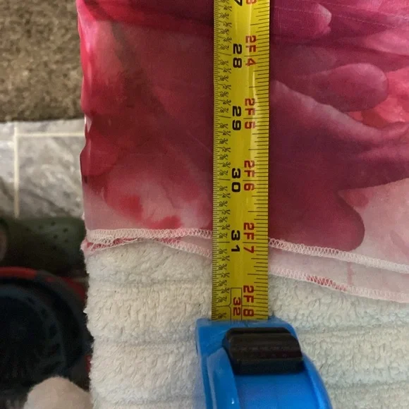 ONE WORLD Pink and Red Flutter Sleeve Blouse - Picture 15 of 15